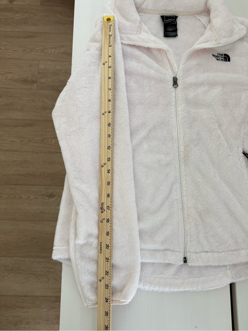 The North Face Osito Jacket Womens Medium Pale Pink Full Zip Fleece Soft Cozy - Picture 7 of 8